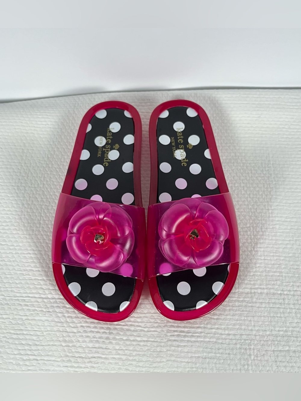 Kate Spade New York "Splash" Jelly Flower Slide Sandals Size 7